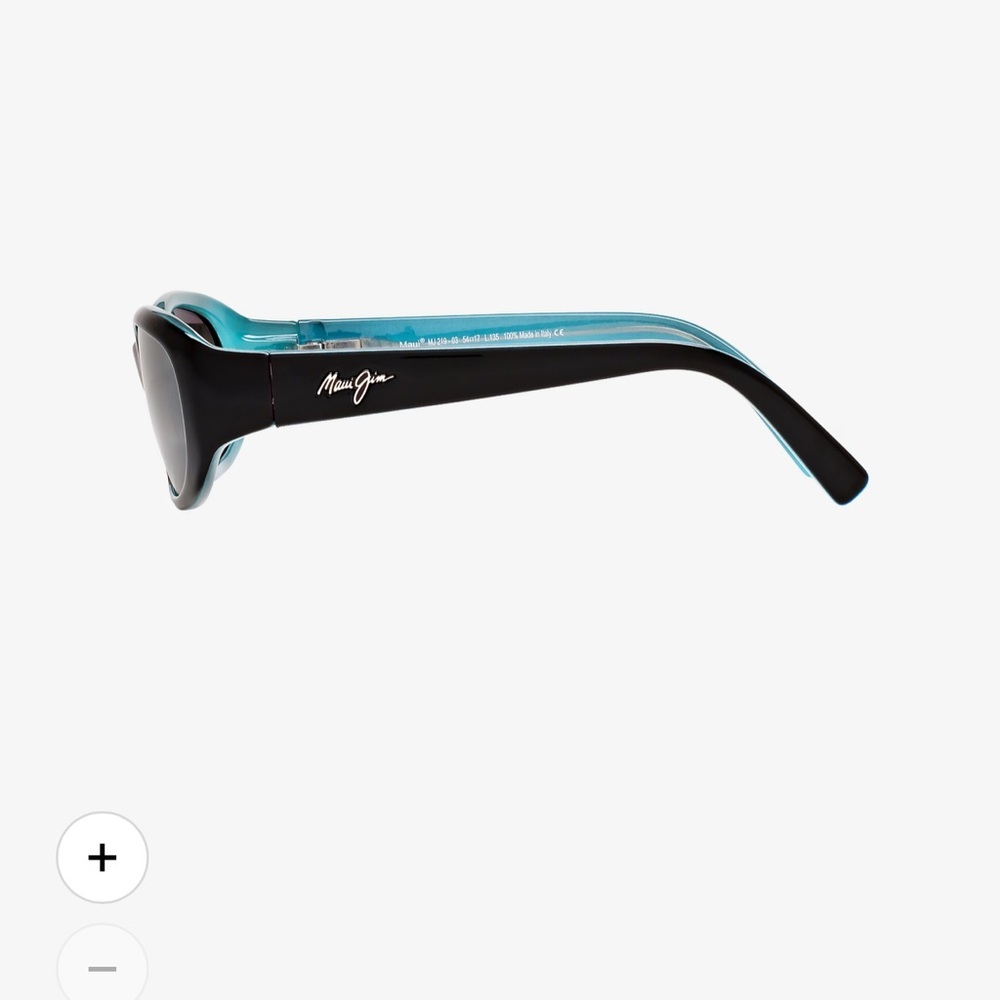 Maui Jim Punchbowl Black Frame Sunglasses with Teal Accents - Picture 3 of 8